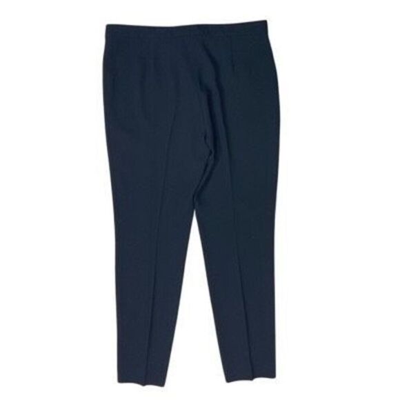 Annette Gortz 40 33” L Black Tapered Dress Pants Mid Rise VTG Minimalist 30” Ins - Picture 2 of 3